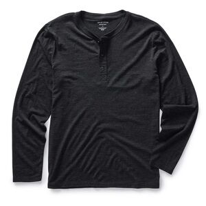 Taylor Stitch The Merino Henley in Heather Black NWT Men’s Size Medium